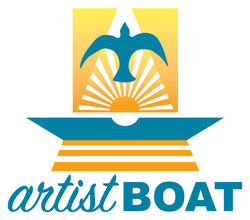 Artist Boat Die Cut Sticker